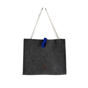 Kit And Ace Gray Boiled Wool Look Polyester Shoulder Tote Bag